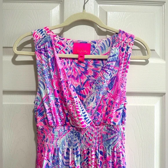 Lilly Pulitzer Pink and Blue Floral Dress - Picture 2 of 4